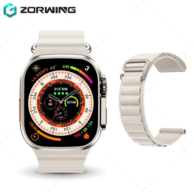 H11 Ultra Smart Watch for Men - 49mm GPS NFC Titanium Alloy Fitness Watch with 173 Sport Modes, Compatible with Android and iOS, Featuring Secure Strap Lock