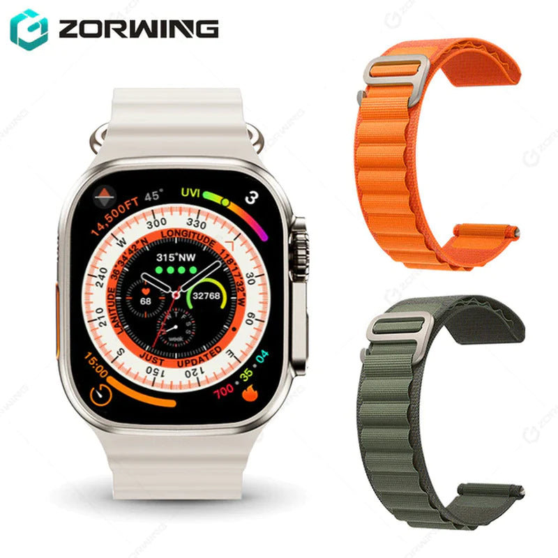 H11 Ultra Smart Watch for Men - 49mm GPS NFC Titanium Alloy Fitness Watch with 173 Sport Modes, Compatible with Android and iOS, Featuring Secure Strap Lock