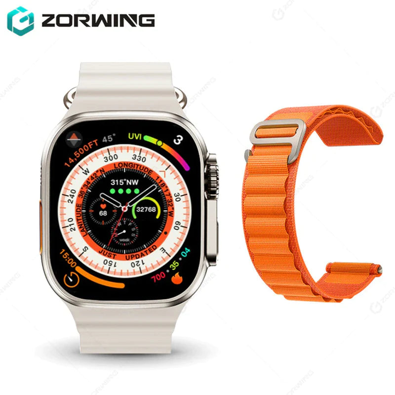 H11 Ultra Smart Watch for Men - 49mm GPS NFC Titanium Alloy Fitness Watch with 173 Sport Modes, Compatible with Android and iOS, Featuring Secure Strap Lock