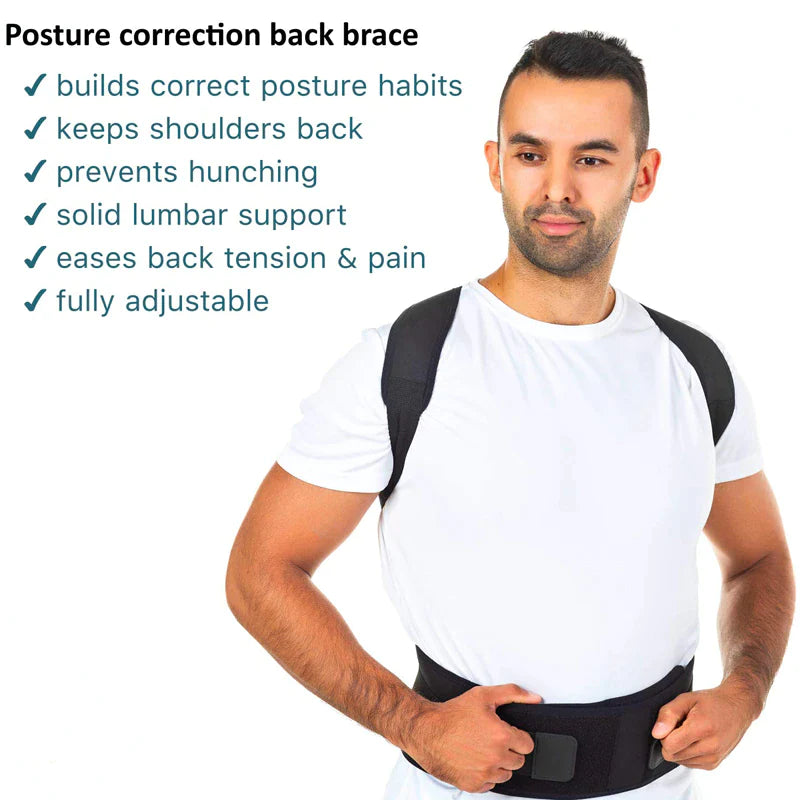 Magnetic Posture Corrector Back and Shoulder Support Brace for Men and Women