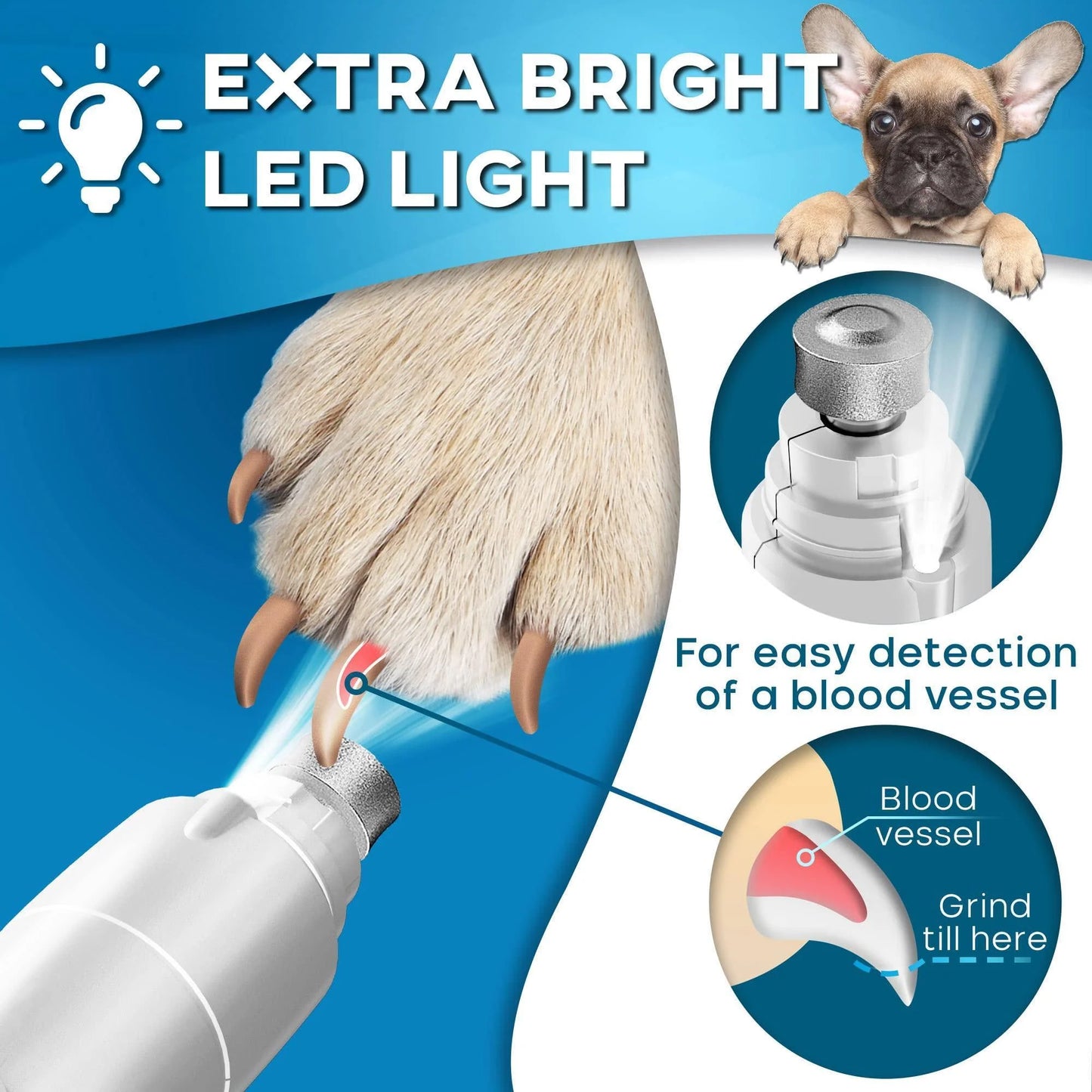 Paw-some Nail Dremel with a Glow-Up: Rechargeable for Pooches of All Sizes!