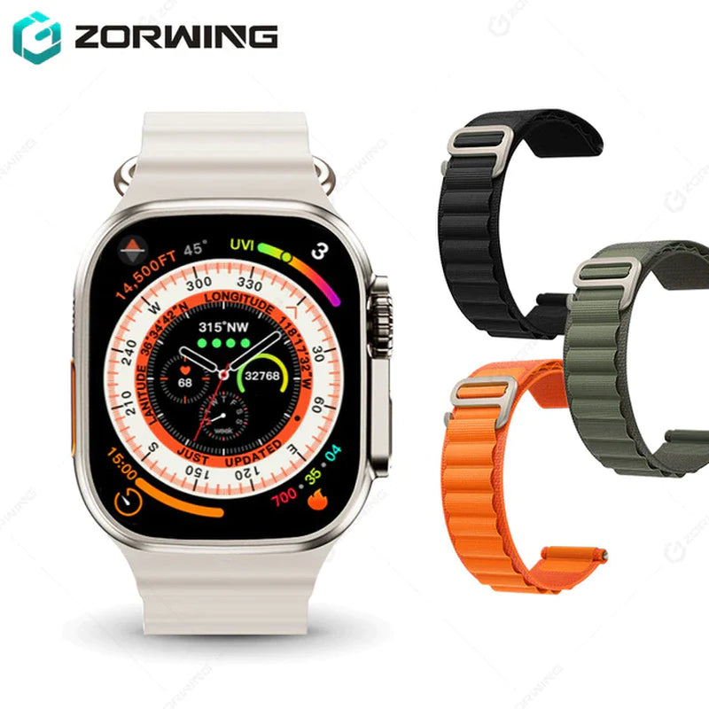 H11 Ultra Smart Watch for Men - 49mm GPS NFC Titanium Alloy Fitness Watch with 173 Sport Modes, Compatible with Android and iOS, Featuring Secure Strap Lock
