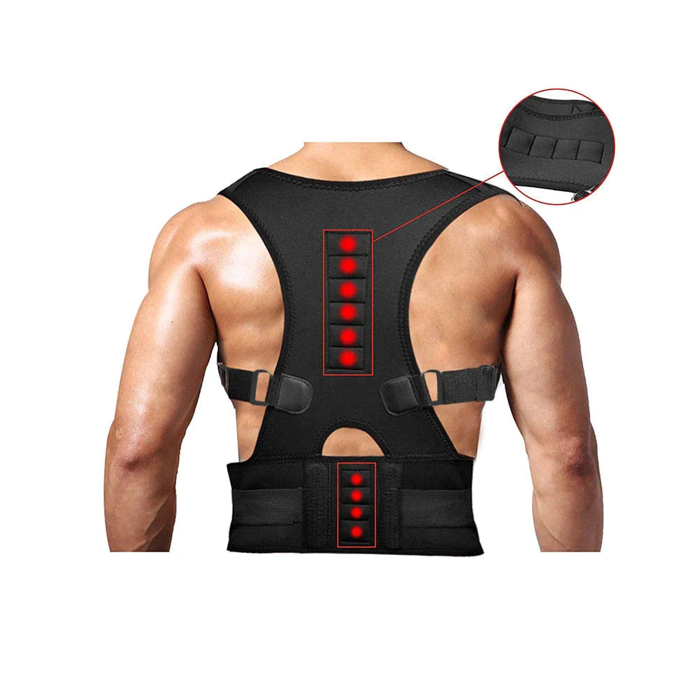 Magnetic Posture Corrector Back and Shoulder Support Brace for Men and Women