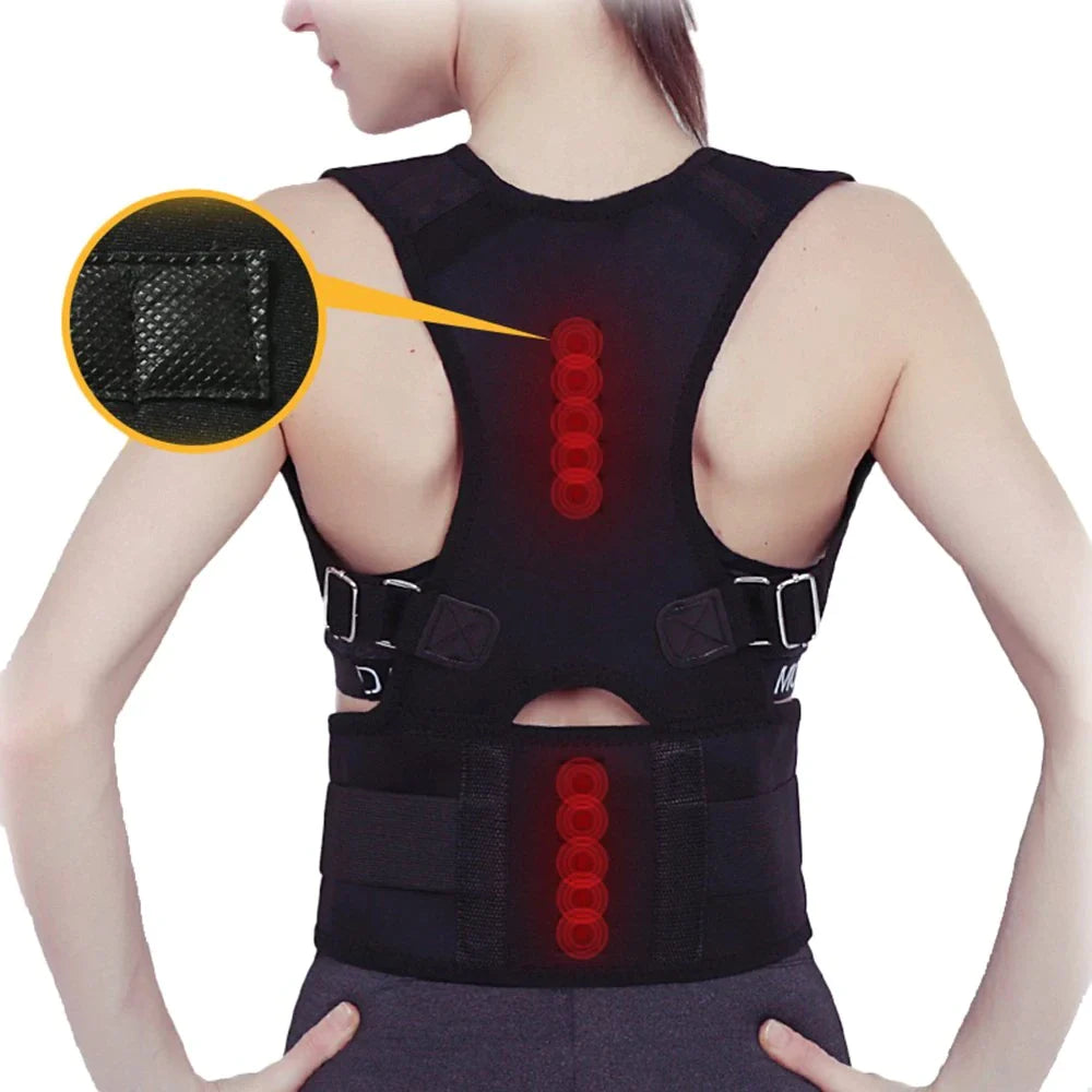 Magnetic Posture Corrector Back and Shoulder Support Brace for Men and Women