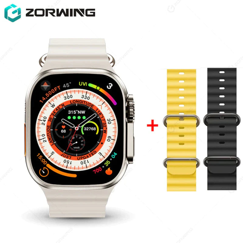 H11 Ultra Smart Watch for Men - 49mm GPS NFC Titanium Alloy Fitness Watch with 173 Sport Modes, Compatible with Android and iOS, Featuring Secure Strap Lock