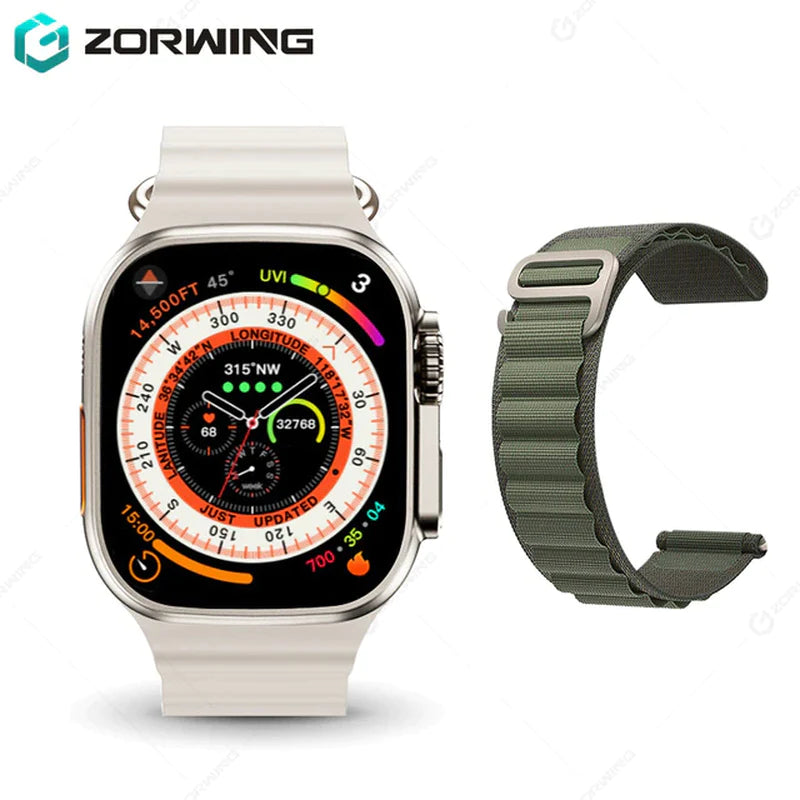 H11 Ultra Smart Watch for Men - 49mm GPS NFC Titanium Alloy Fitness Watch with 173 Sport Modes, Compatible with Android and iOS, Featuring Secure Strap Lock