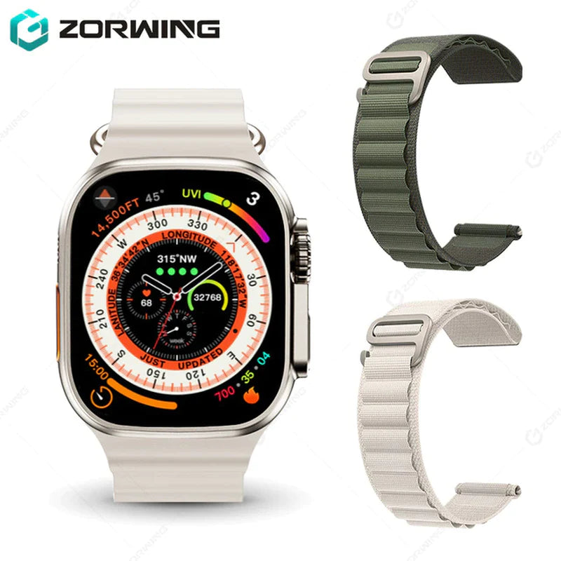 H11 Ultra Smart Watch for Men - 49mm GPS NFC Titanium Alloy Fitness Watch with 173 Sport Modes, Compatible with Android and iOS, Featuring Secure Strap Lock