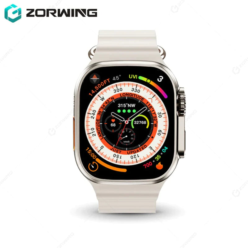 H11 Ultra Smart Watch for Men - 49mm GPS NFC Titanium Alloy Fitness Watch with 173 Sport Modes, Compatible with Android and iOS, Featuring Secure Strap Lock