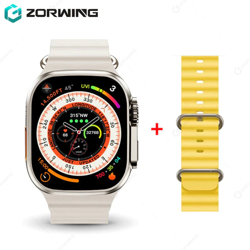 H11 Ultra Smart Watch for Men - 49mm GPS NFC Titanium Alloy Fitness Watch with 173 Sport Modes, Compatible with Android and iOS, Featuring Secure Strap Lock