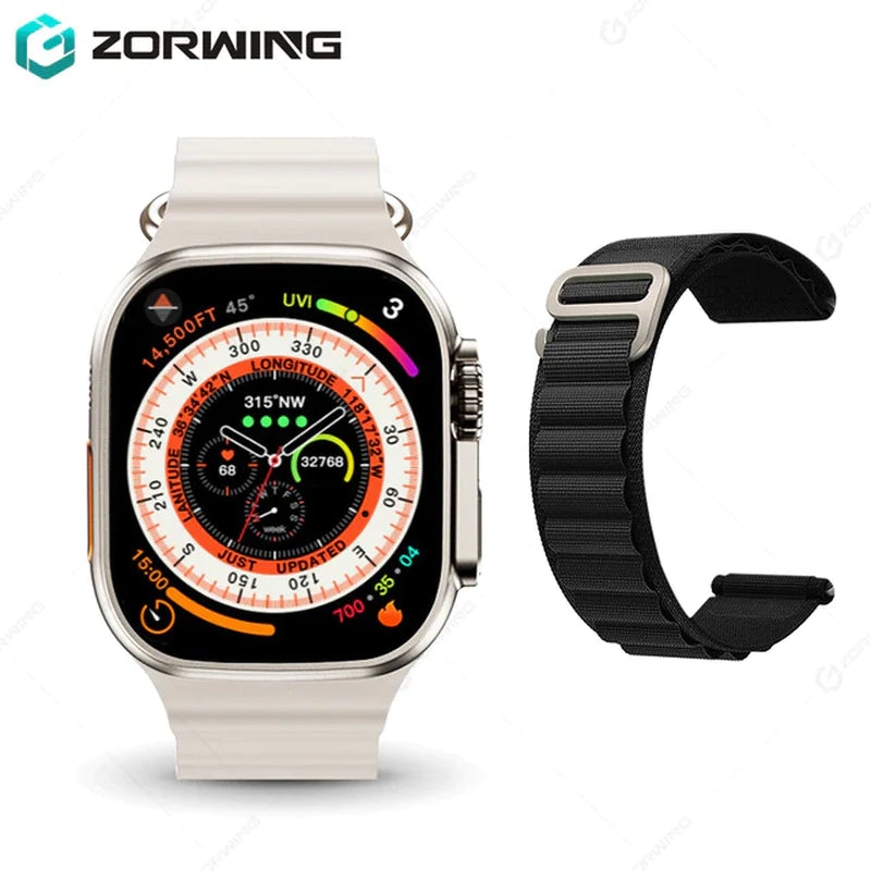 H11 Ultra Smart Watch for Men - 49mm GPS NFC Titanium Alloy Fitness Watch with 173 Sport Modes, Compatible with Android and iOS, Featuring Secure Strap Lock