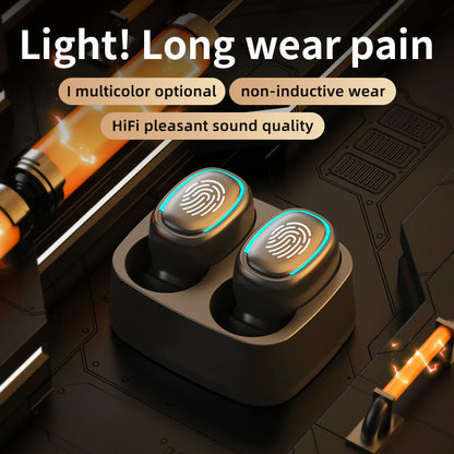 Wireless Bluetooth Headset with Touch Control - High-Quality Mini Earplugs, Sweat-Resistant, HD Sound Quality, Universal Compatibility