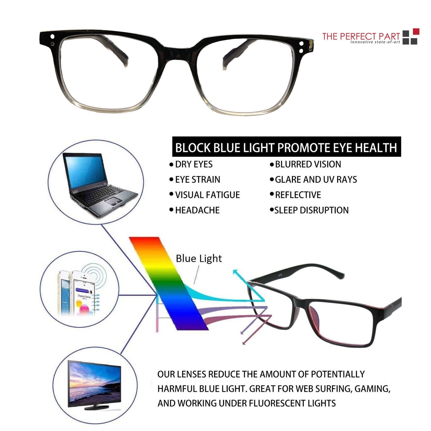 Unisex Blue Light Blocking Reading Glasses - 2 Pack for Men and Women