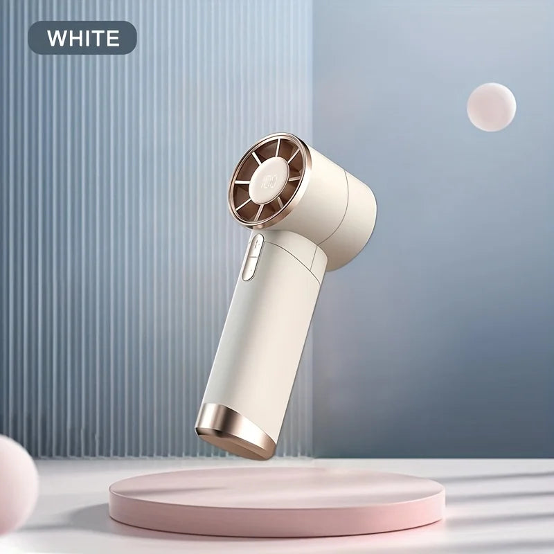 100 Gear Compact 100 Speed USB Charging Handheld Fan with Digital Display, Quiet and Powerful Mini Fan, Portable Fan