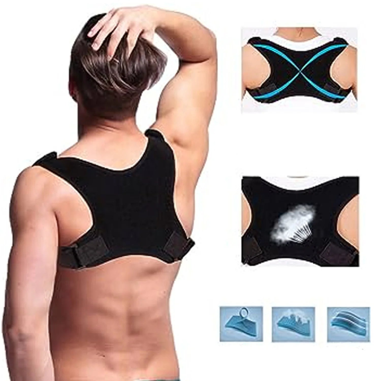 Adjustable Posture Corrector for Back and Shoulder Support - Unisex Brace Belt