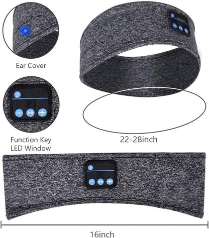 Bluetooth Sleep Headband – Wireless Headphones, Built-In Speakers, Comfortable Fabric, 10-Hour Battery Life