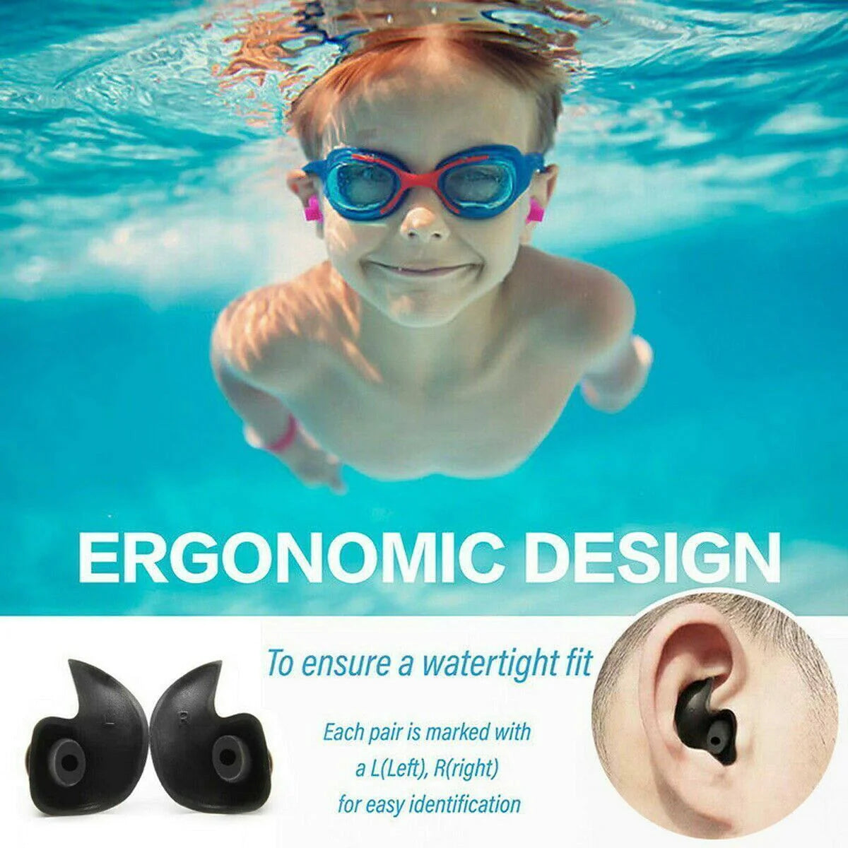 Soft Silicone Ear Plugs for Swimming Sleeping anti Snore Reusable