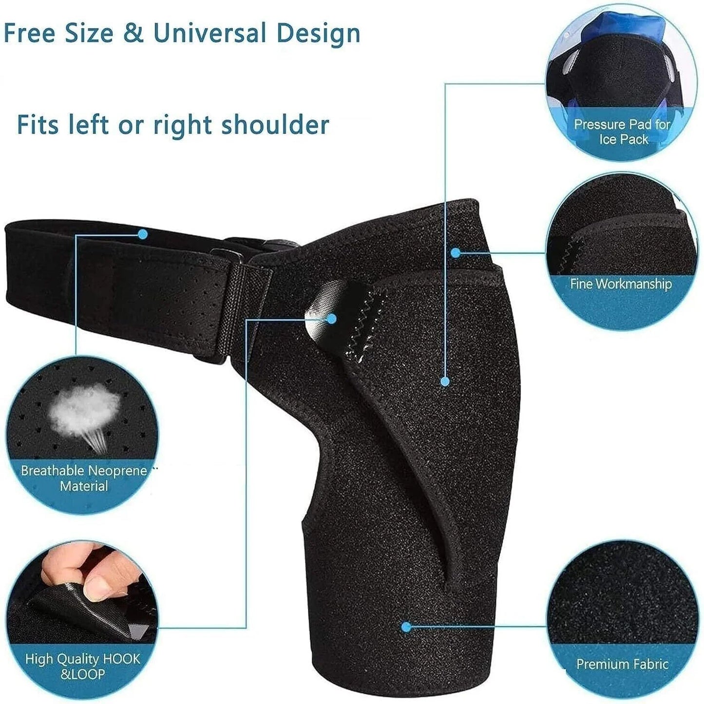Shoulder Compression Sleeve for Rotator Cuff and AC Joint Pain Relief
