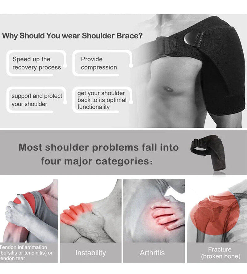 Shoulder Compression Sleeve for Rotator Cuff and AC Joint Pain Relief