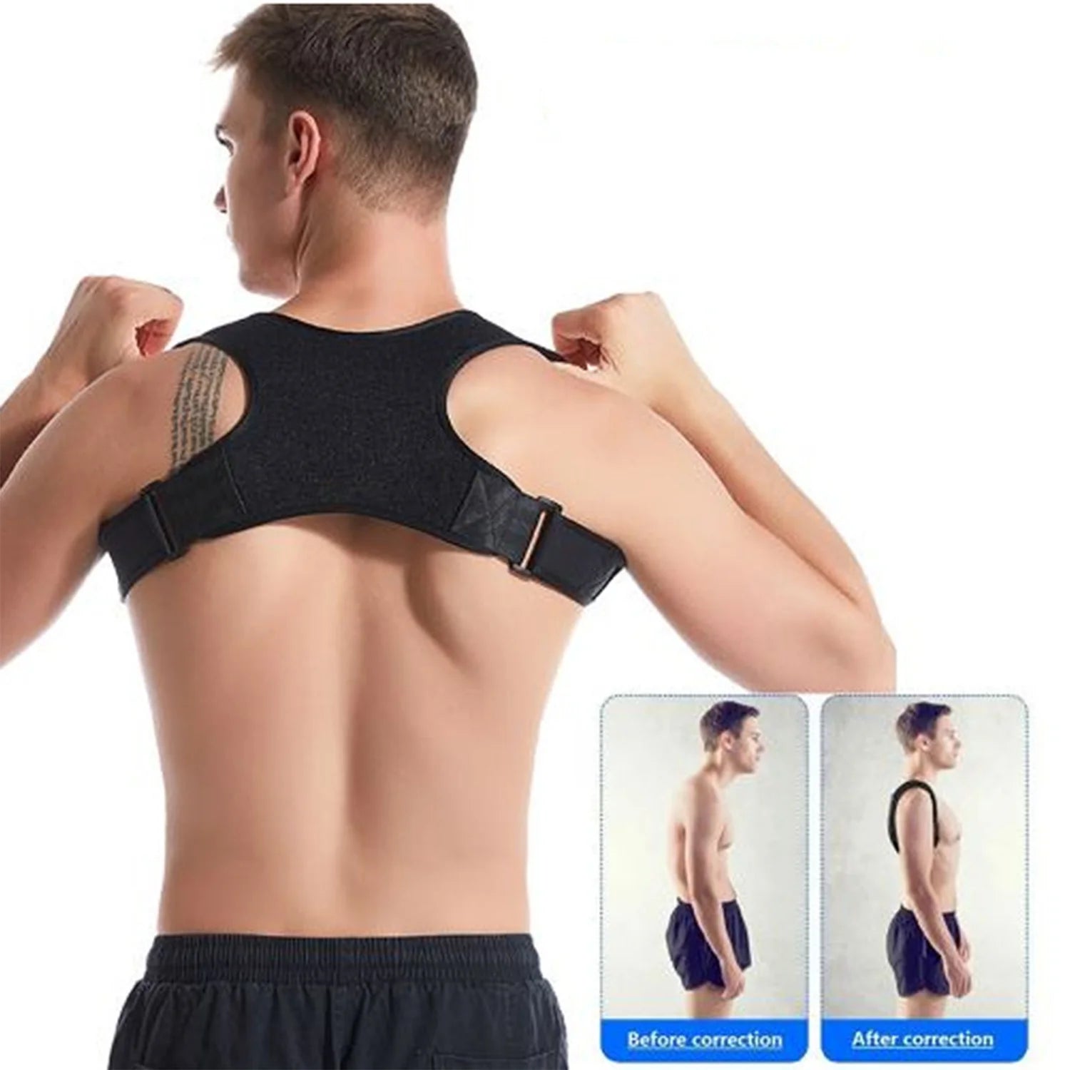 Adjustable Posture Corrector for Back and Shoulder Support - Unisex Brace Belt