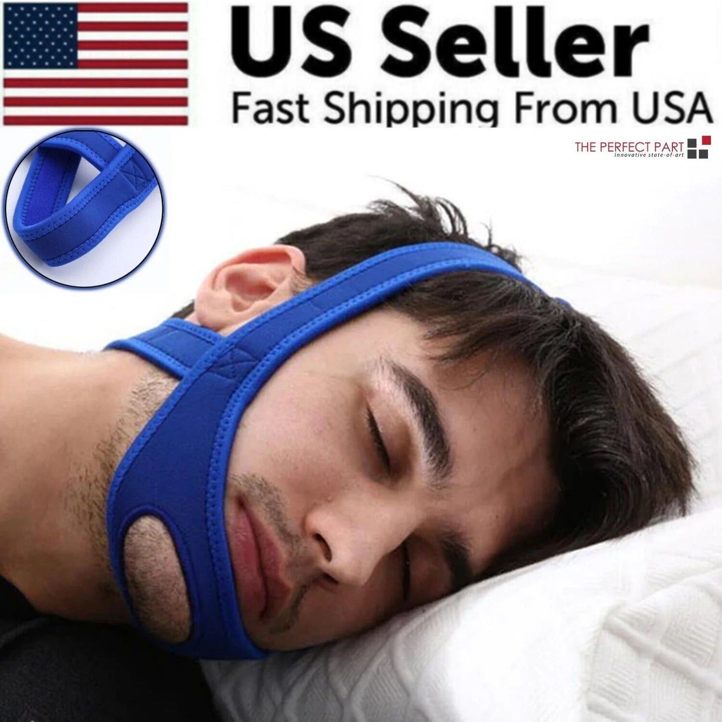 Anti-Snoring Chin Strap for Sleep Apnea Relief and Improved Sleep Quality