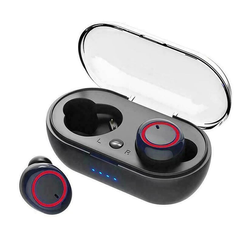 Y50 Bluetooth 5.0 TWS Wireless Earbuds with Charging Case - Stereo Gaming Headset for Mobile Devices