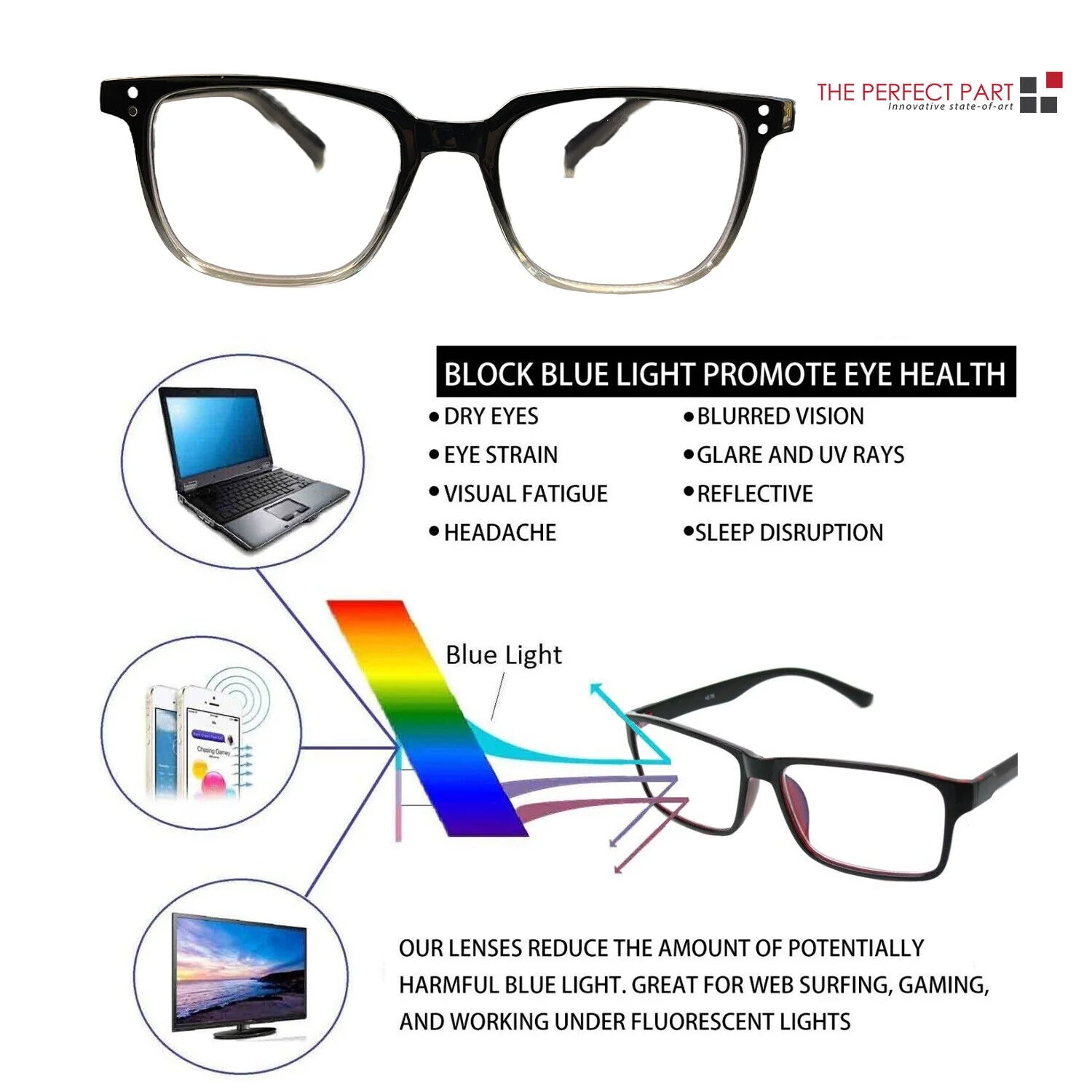 Unisex Blue Light Blocking Reading Glasses - 2 Pack for Men and Women