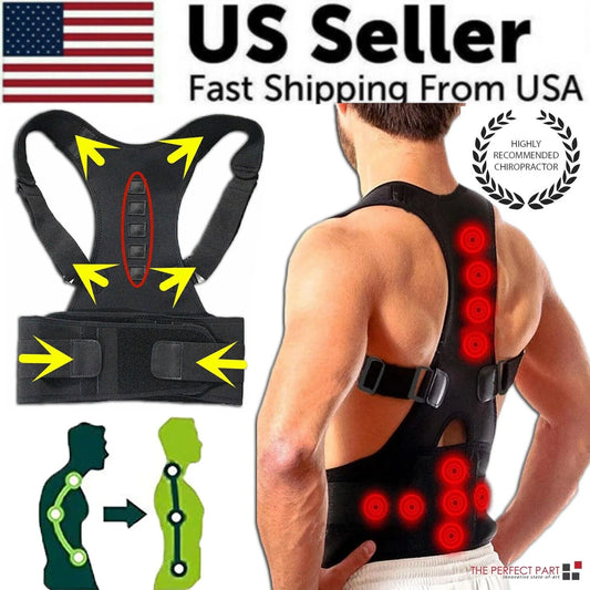 Magnetic Posture Corrector Back and Shoulder Support Brace for Men and Women