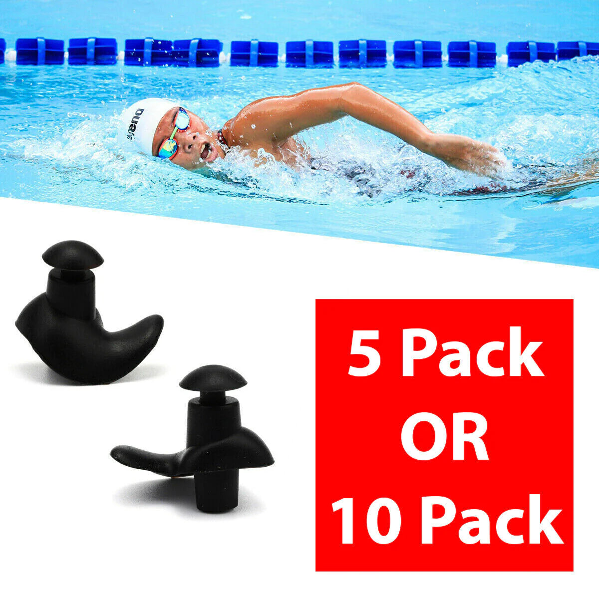 Soft Silicone Ear Plugs for Swimming Sleeping anti Snore Reusable