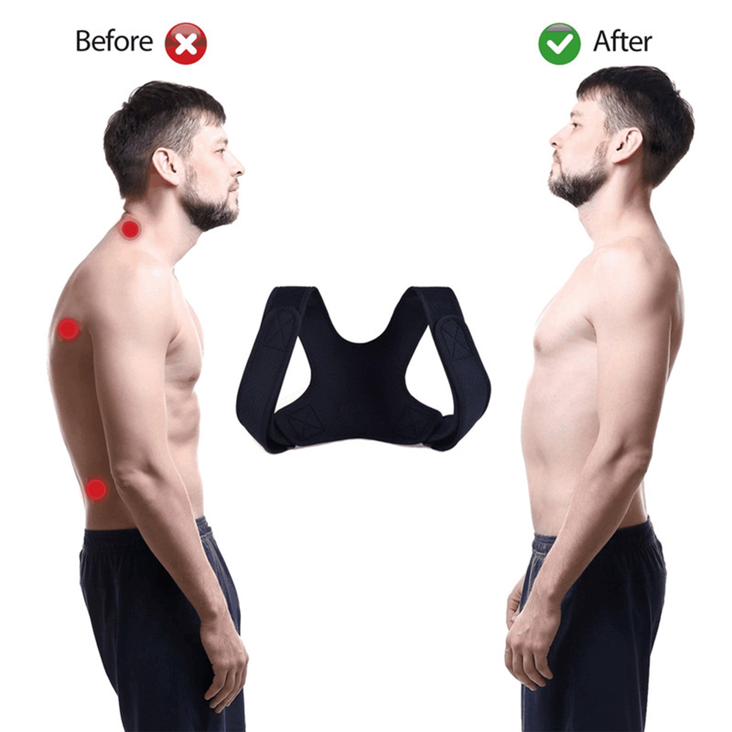 Adjustable Posture Corrector for Back and Shoulder Support - Unisex Brace Belt