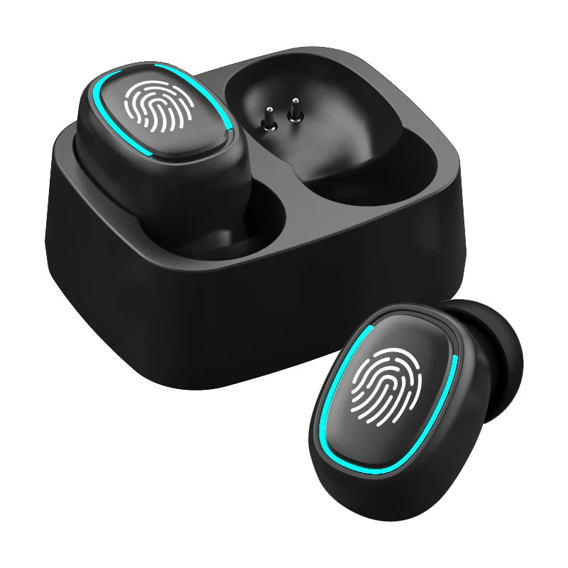 Wireless Bluetooth Headset with Touch Control - High-Quality Mini Earplugs, Sweat-Resistant, HD Sound Quality, Universal Compatibility