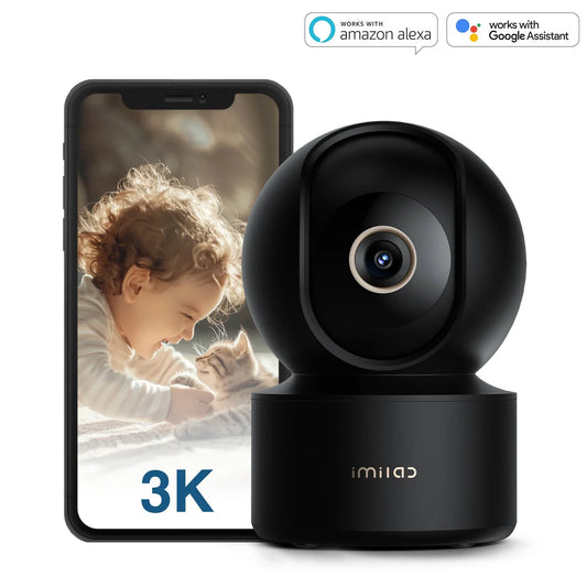 Peek-a-View - Smart 360° Indoor Security Camera – 3K Ultra HD | Color Night Vision | Baby & Pet Monitoring | Wi-Fi 6 | AI Motion Detection