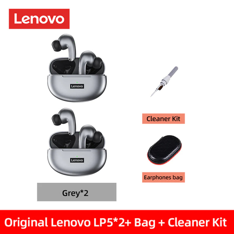 Lenovo LP5 Wireless Bluetooth Earbuds - HiFi Music Headphones with Microphone, Sports Waterproof Design, 2022 Model
