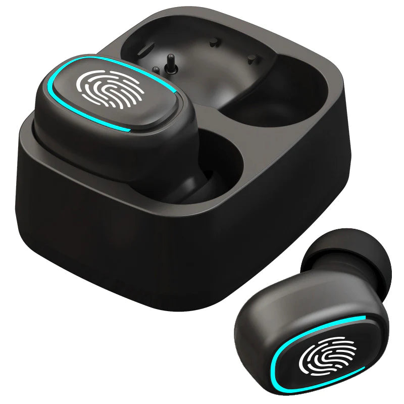 Wireless Bluetooth Headset with Touch Control - High-Quality Mini Earplugs, Sweat-Resistant, HD Sound Quality, Universal Compatibility