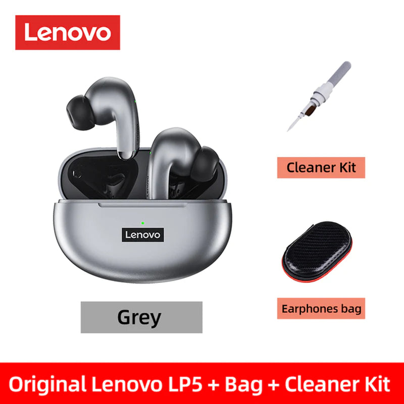 Lenovo LP5 Wireless Bluetooth Earbuds - HiFi Music Headphones with Microphone, Sports Waterproof Design, 2022 Model
