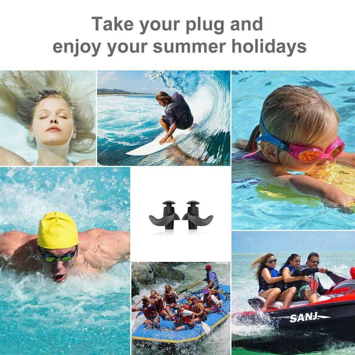 Soft Silicone Ear Plugs for Swimming Sleeping anti Snore Reusable